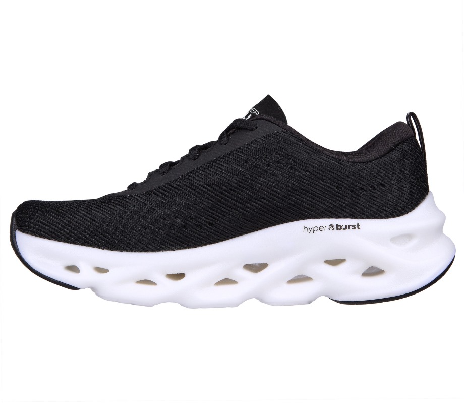GOrun Swirl Tech Skechers Black White