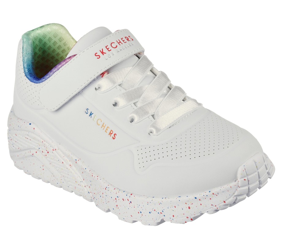 Skechers Uno Lite Rainbow Specks White Multi