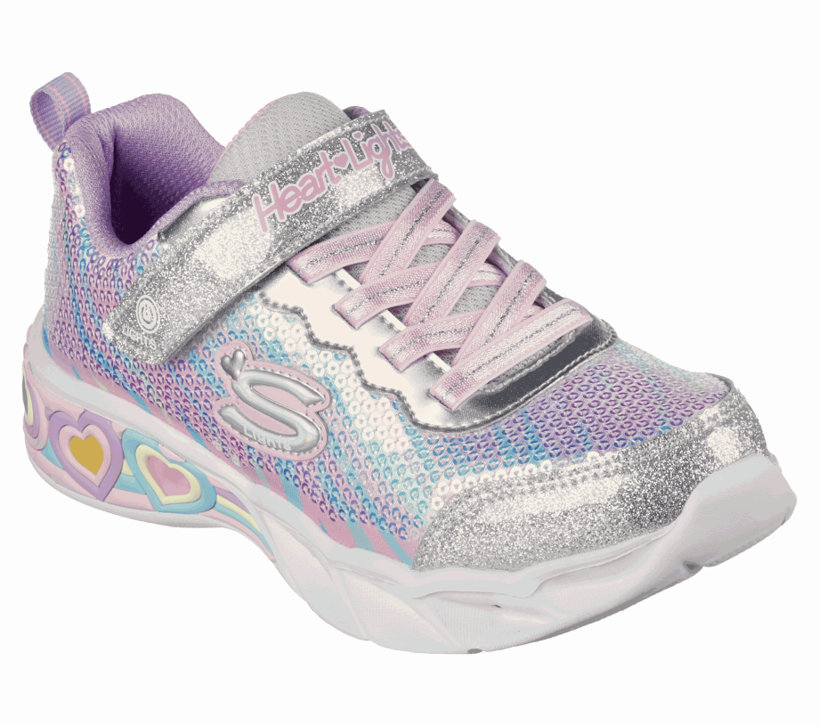 Skechers Sweetheart Lights Let's Shine Silver