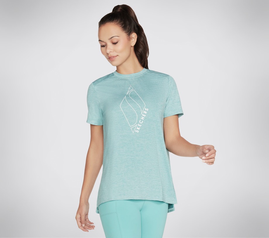 Skechers Apparel Diamond Blissful Tee Turquoise