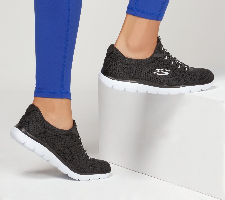 Summits Black White Skechers