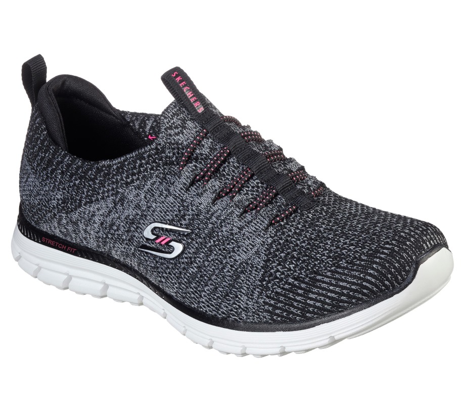 Luminate She's Magnificent Skechers Black Pink