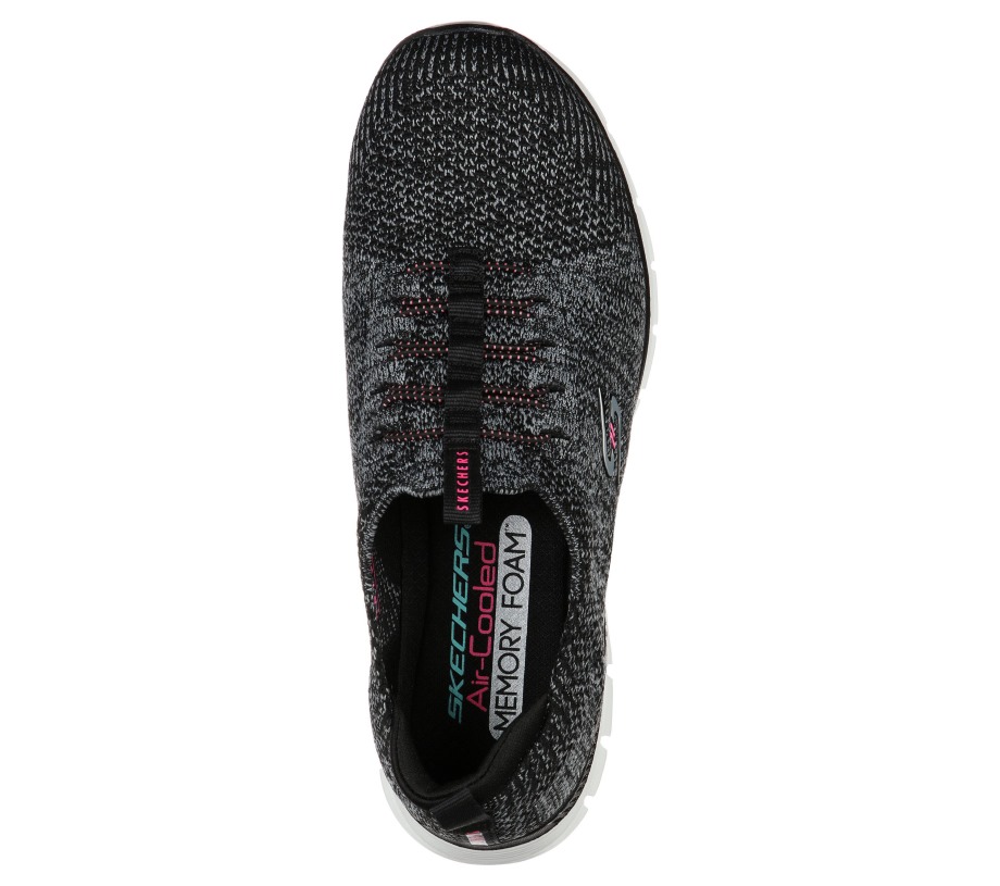 Luminate She's Magnificent Skechers Black Pink