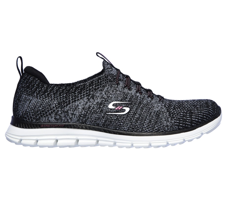 Luminate She's Magnificent Skechers Black Pink