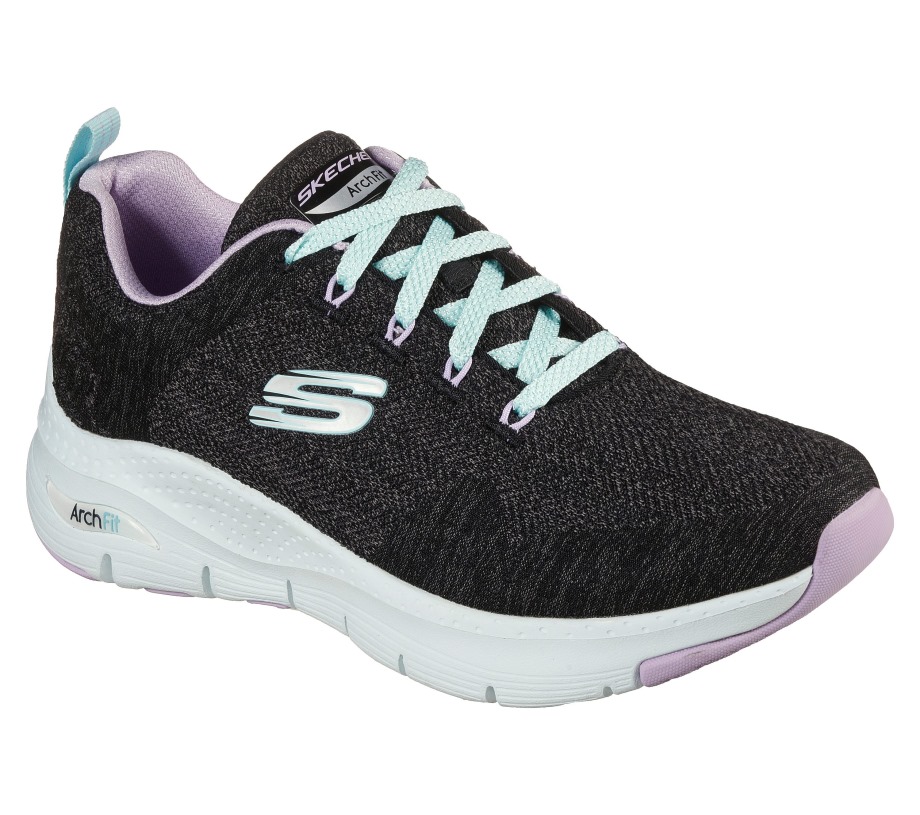 Skechers Arch Fit Comfy Wave Black Lavender