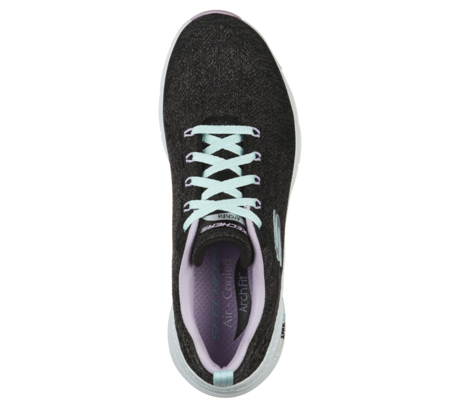 Skechers Arch Fit Comfy Wave Black Lavender