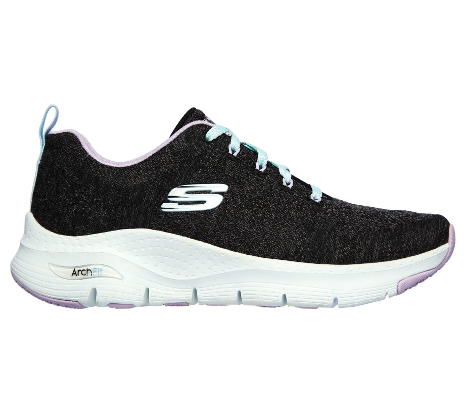 Skechers Arch Fit Comfy Wave Black Lavender