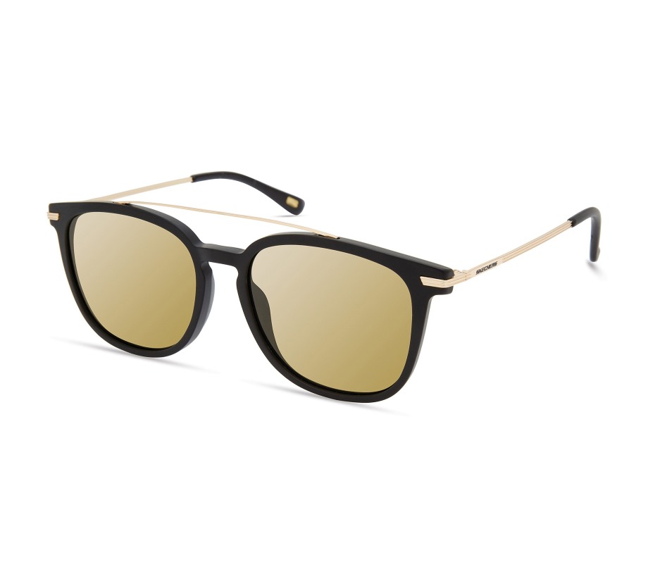Skechers Round Frame Top Bar Sunglasses Black