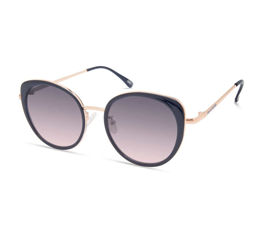 Round Enamel Sunglasses Navy Skechers