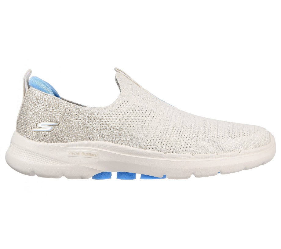 GOwalk 6 Glimmering Skechers Natural Blue