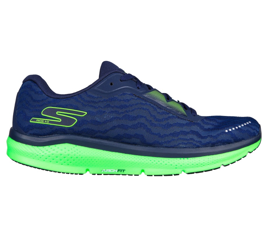 Skechers GO RUN Ride 10 Navy Lime
