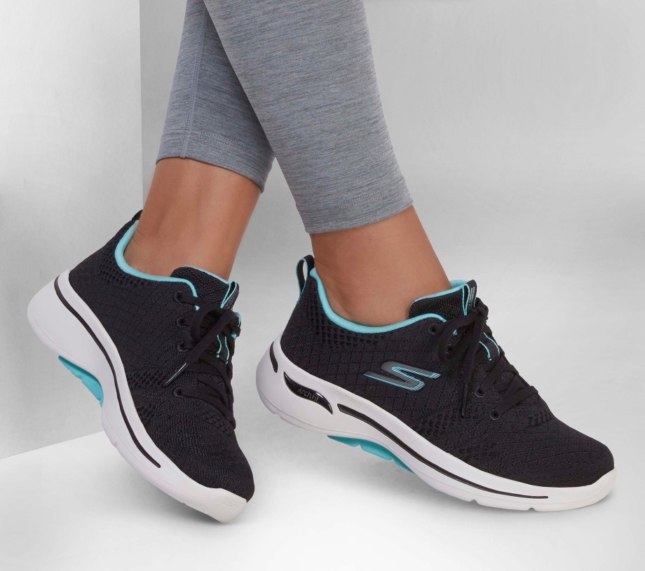 GOwalk Arch Fit Unify Black Aqua Skechers