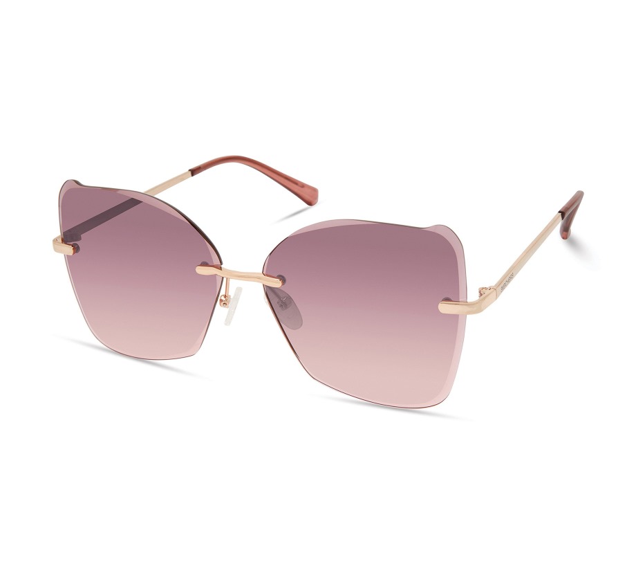 Modified Rimless Butterfly Sunglasses Brown Skechers