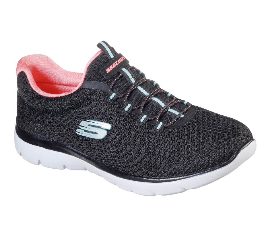 Summits Skechers Black Pink