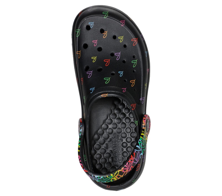 JGoldcrown Foamies Love All Skechers Black Multi