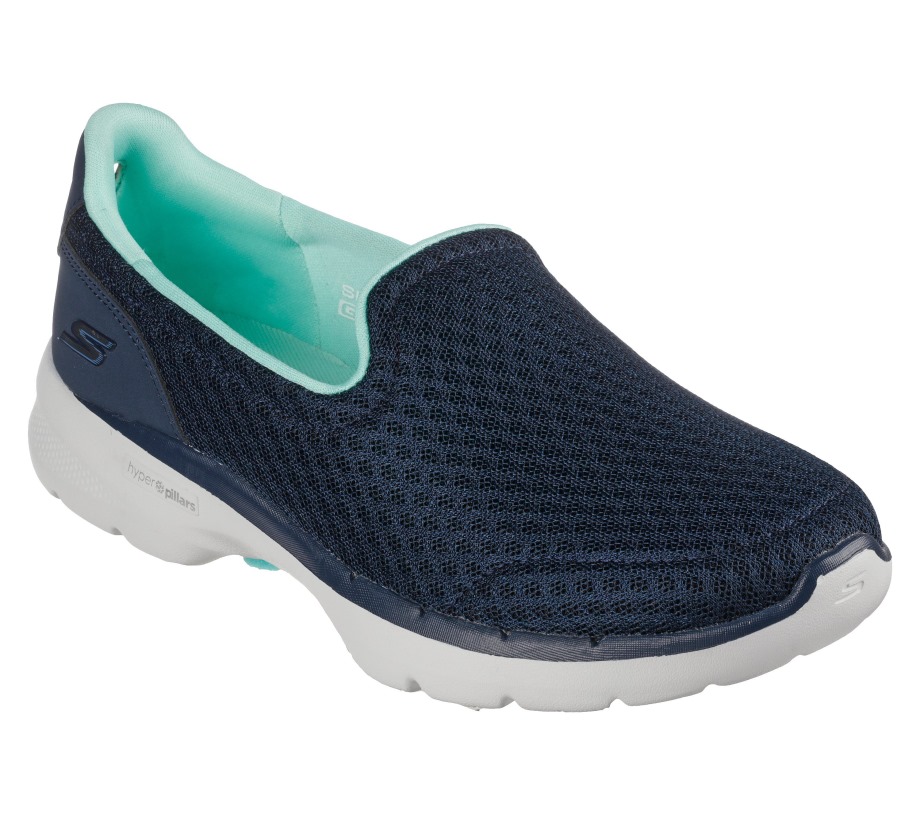 GOwalk 6 Big Splash Skechers Navy Turquoise