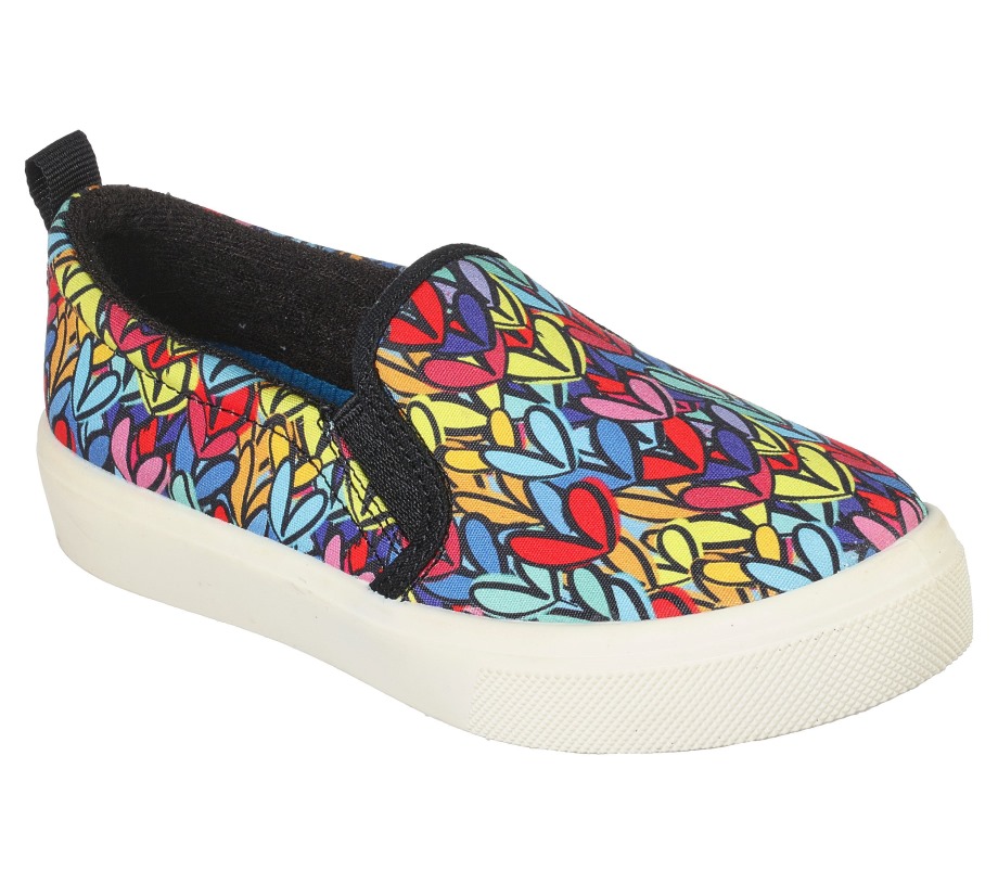 x JGoldcrown Poppy Heart in Love Black Multi Skechers