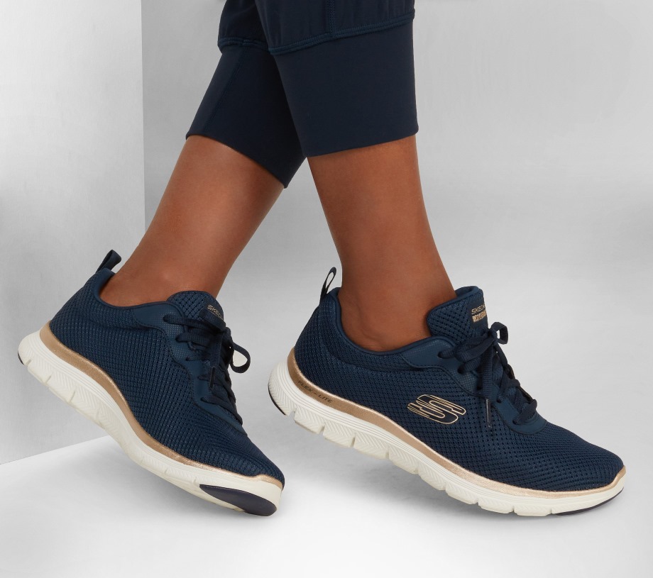 Skechers Flex Appeal 4.0 Brilliant View Navy Gold