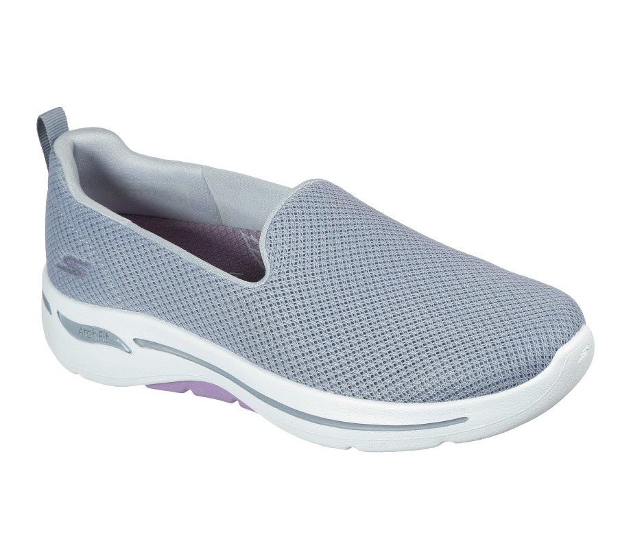 GOwalk Arch Fit Grateful Gray Lavender Skechers