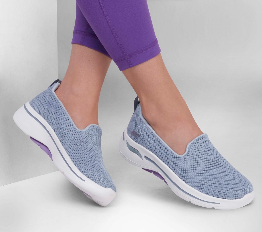 GOwalk Arch Fit Grateful Gray Lavender Skechers