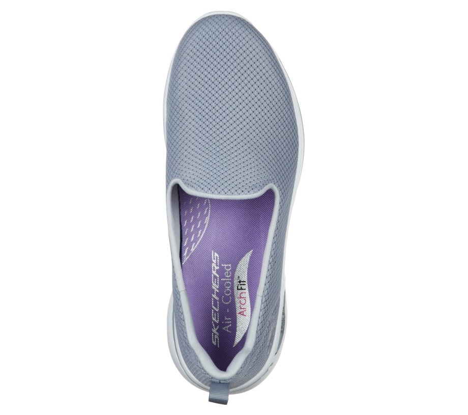 GOwalk Arch Fit Grateful Gray Lavender Skechers