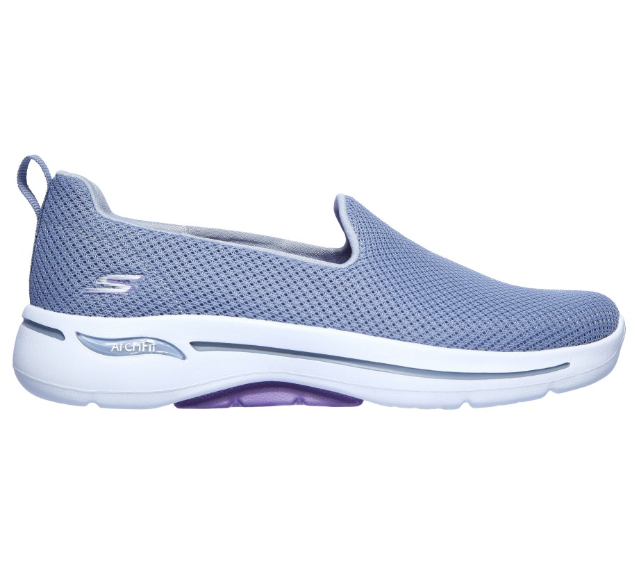GOwalk Arch Fit Grateful Gray Lavender Skechers