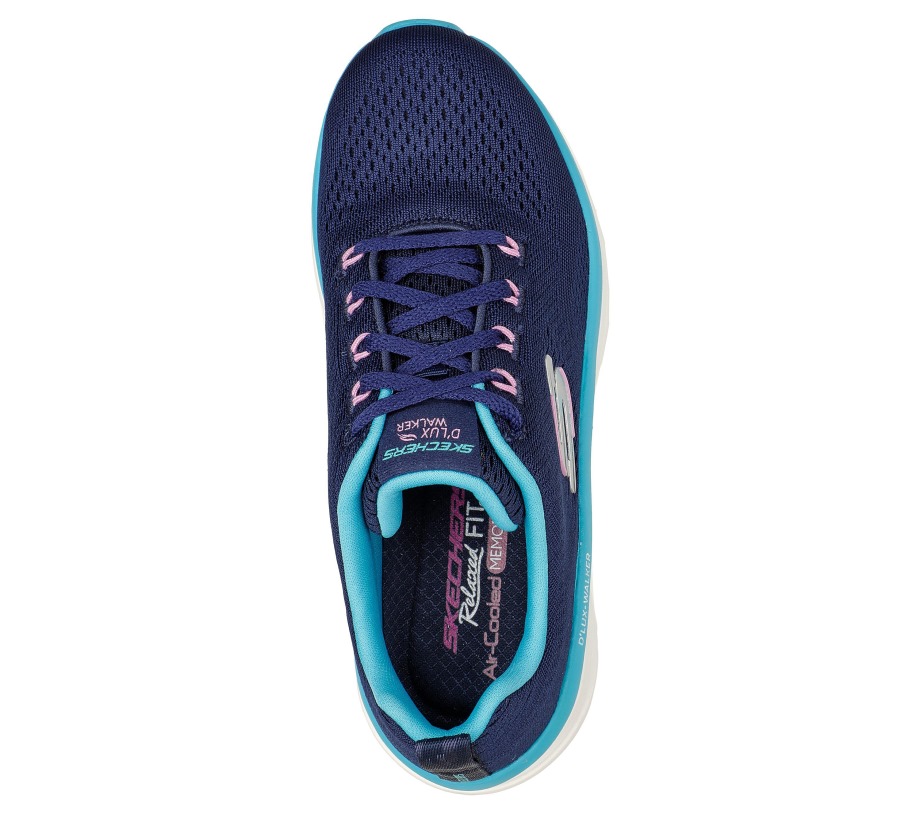 Skechers Relaxed Fit D'Lux Walker Fresh Finesse Navy Turquoise