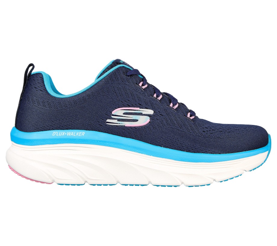 Skechers Relaxed Fit D'Lux Walker Fresh Finesse Navy Turquoise