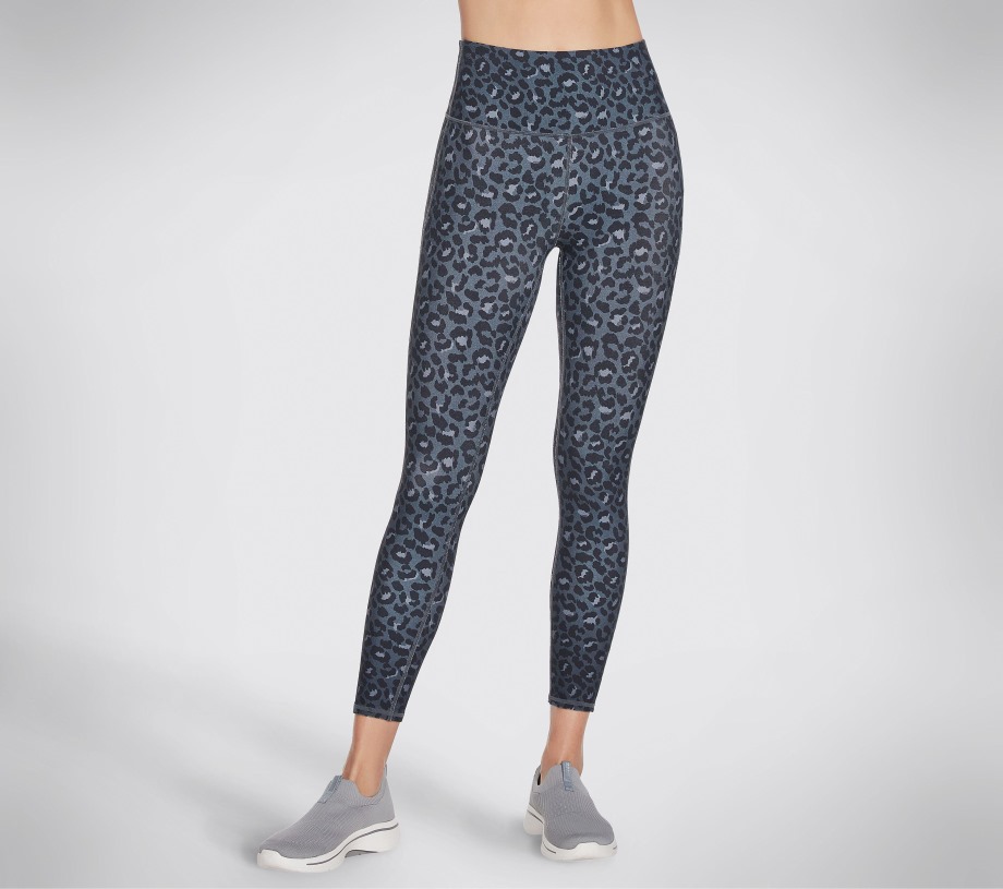 GOwalk Midnight Leopard 7 8 High Waisted Legging Skechers Black Navy