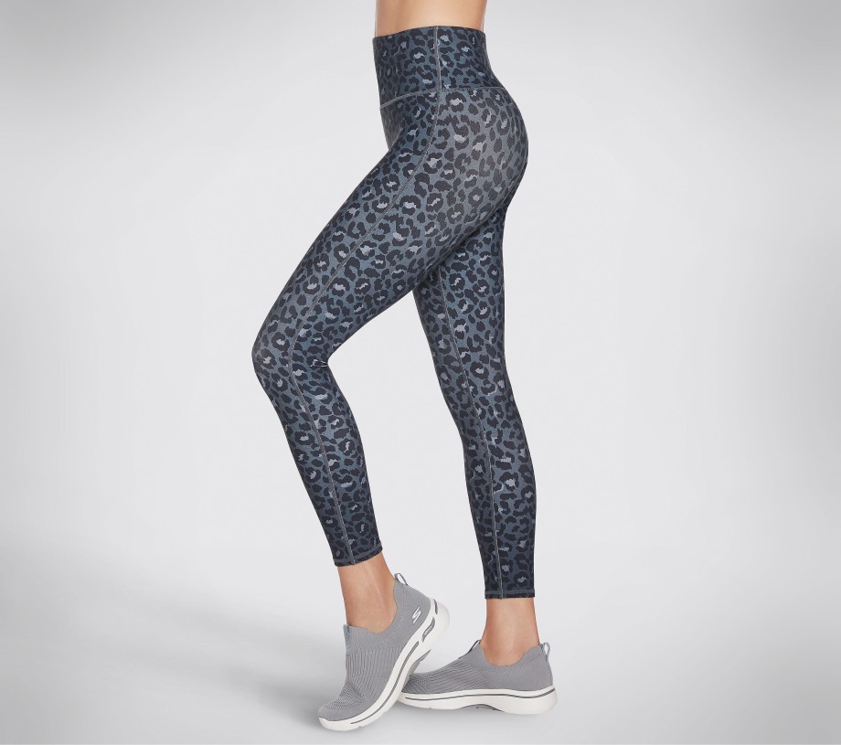 GOwalk Midnight Leopard 7 8 High Waisted Legging Skechers Black Navy