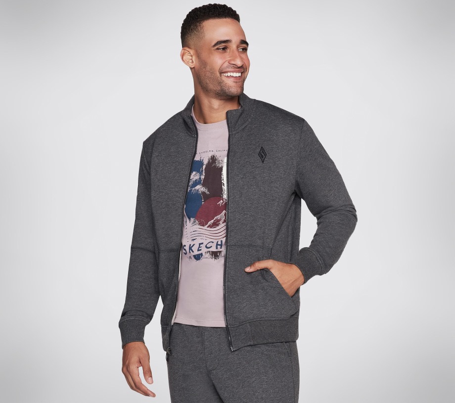 Skechers The Hoodless Hoodie GOwalk Everywhere Jacket Charcoal