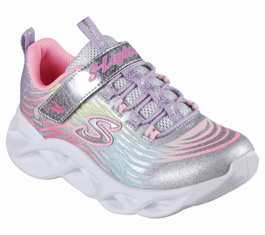 S Lights Twisty Brights Mystical Bliss Silver Multi Skechers