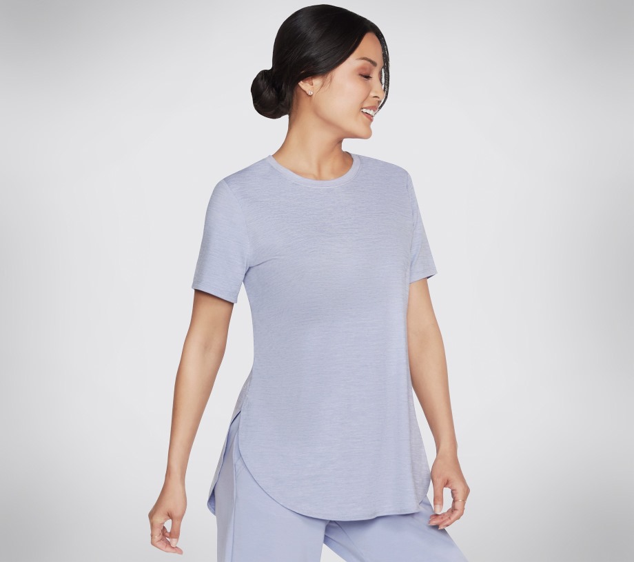 GO DRI SWIFT Tunic Tee Lavender Light Pink Skechers