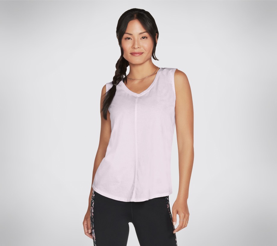 Skechers Diamond Wash Hatha V-neck Tank Purple Lavender