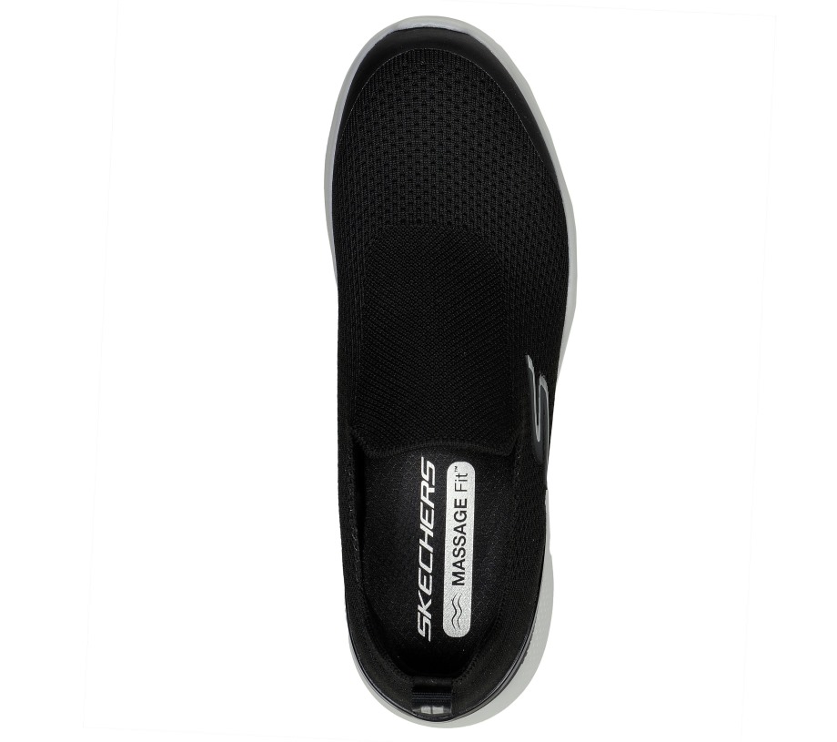 GO WALK Massage Fit Tidal Black White Skechers