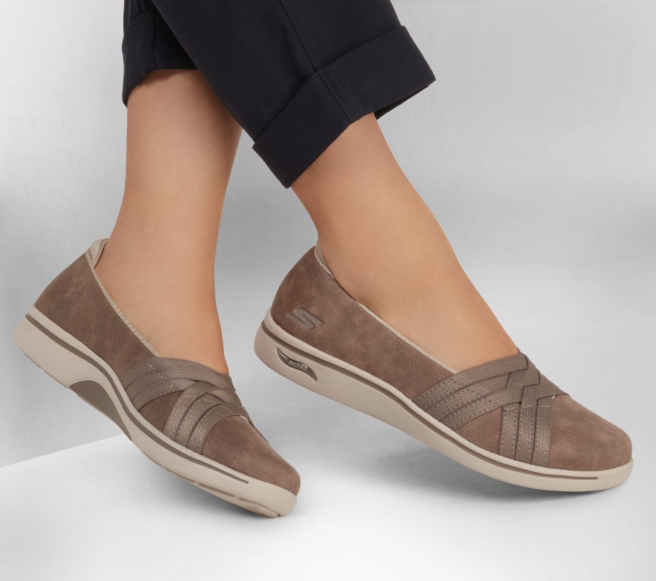 Arch Fit Uplift Precious Skechers Dark Taupe