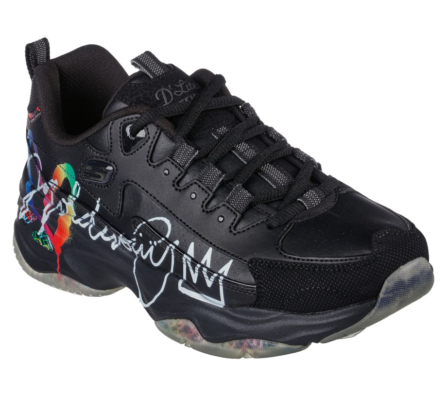Skechers x JGoldcrown D'Lites 4.0 Heart Eye Black Multi