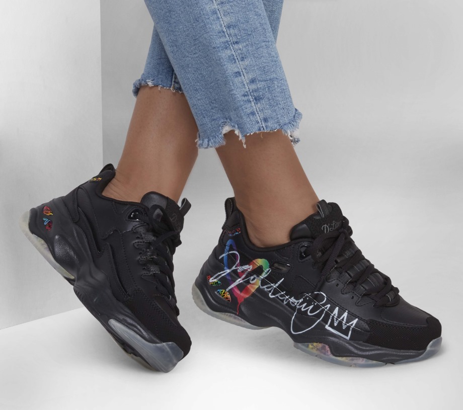 Skechers x JGoldcrown D'Lites 4.0 Heart Eye Black Multi