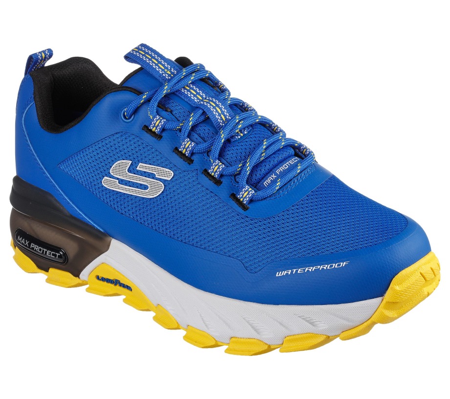 Max Protect Fast Track Blue Yellow Skechers