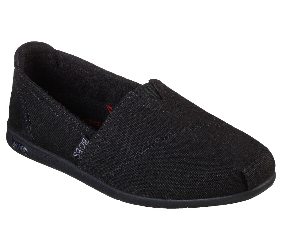 BOBS Plush Arch Fit For3ver Luv Skechers Black