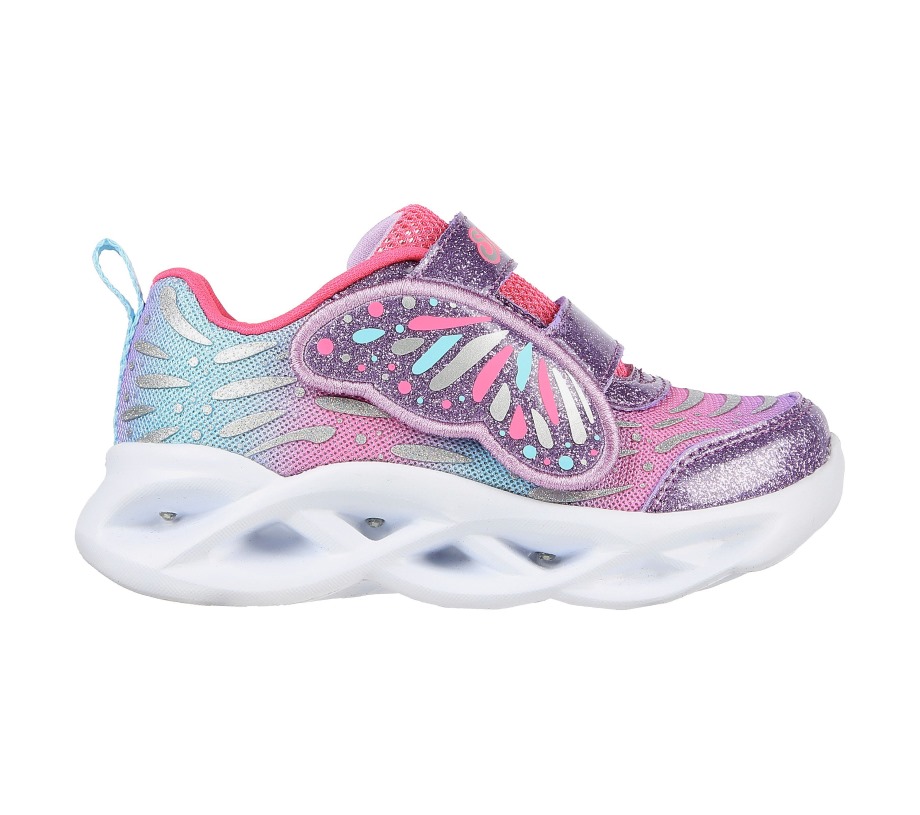 S Lights Twisty Brights Wingin' It Lavender Pink Skechers