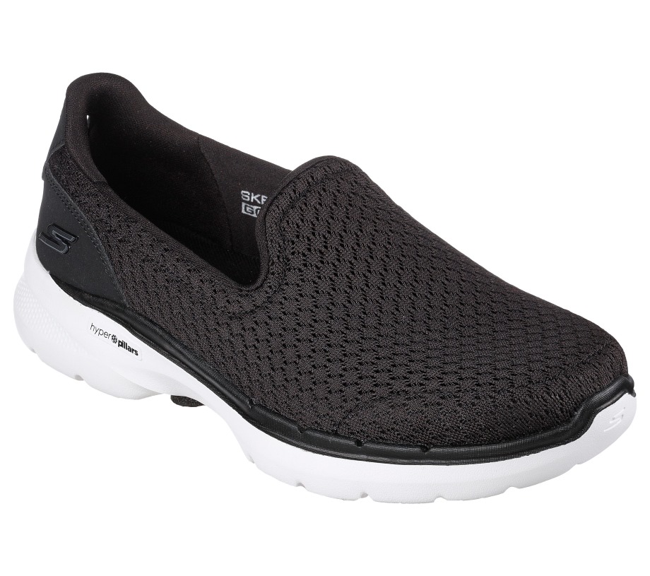 GO WALK 6 Sea Coast Skechers Black White