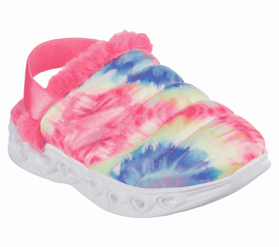 Heart Lights Sandal Totally Groovy Skechers Pink Multi