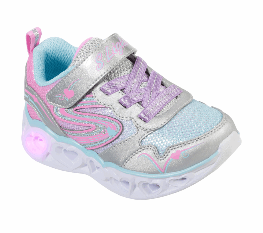 Skechers S Lights Heart Lights Love Spark Silver Multi