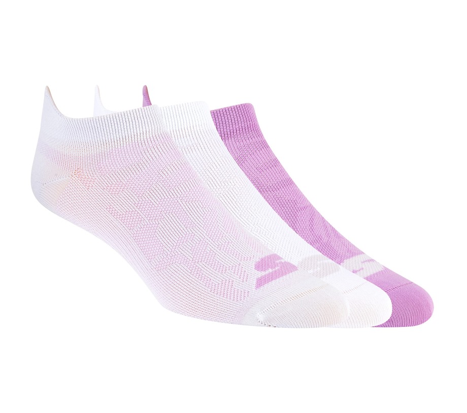 3 Pack Mesh Top Low Cut Socks Skechers Lavender
