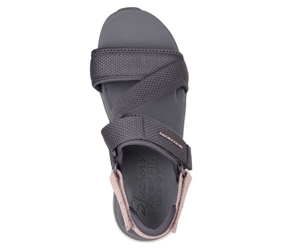 Skechers Relaxed Fit D'Lux Walker Kind Mind Gray Purple