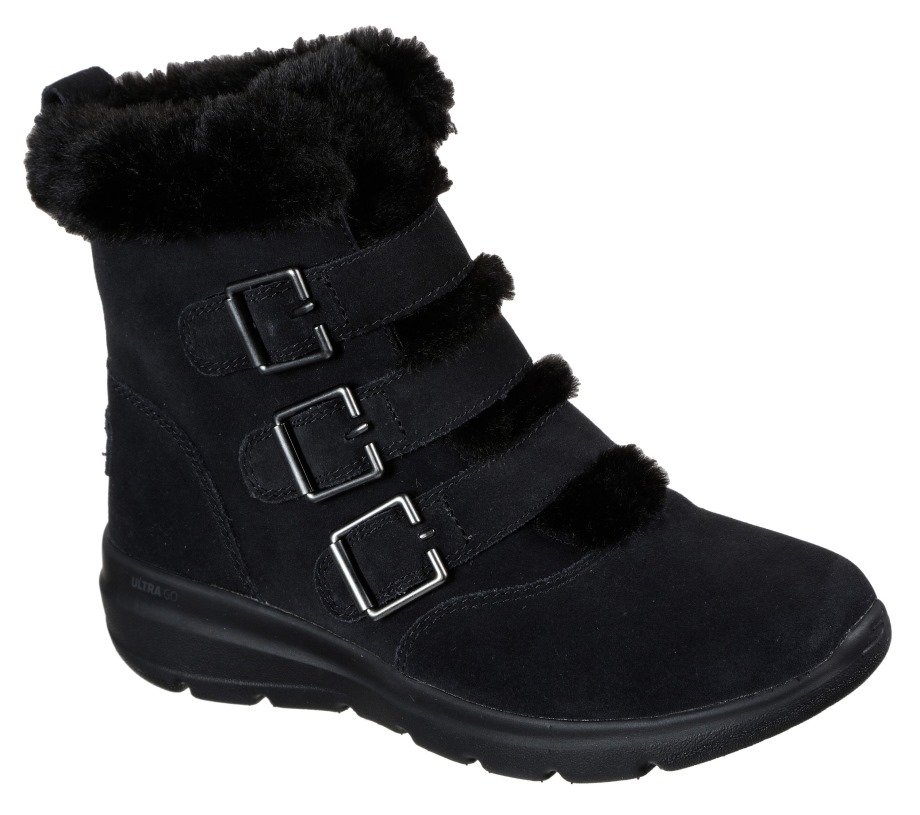 Skechers On the GO Glacial Ultra Buckle Up Black