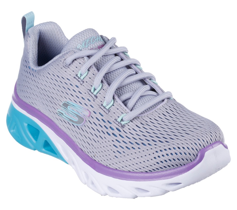 Glide-Step Sport Wave Heat Skechers Gray Aqua