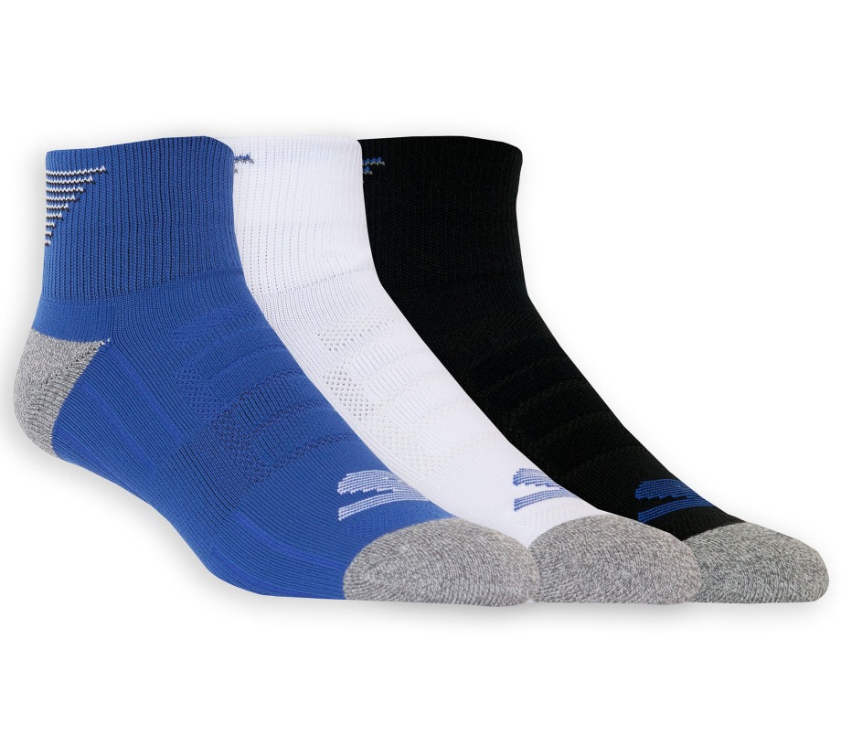 3 Pack Quarter Crew Athletic Socks Skechers Assorted