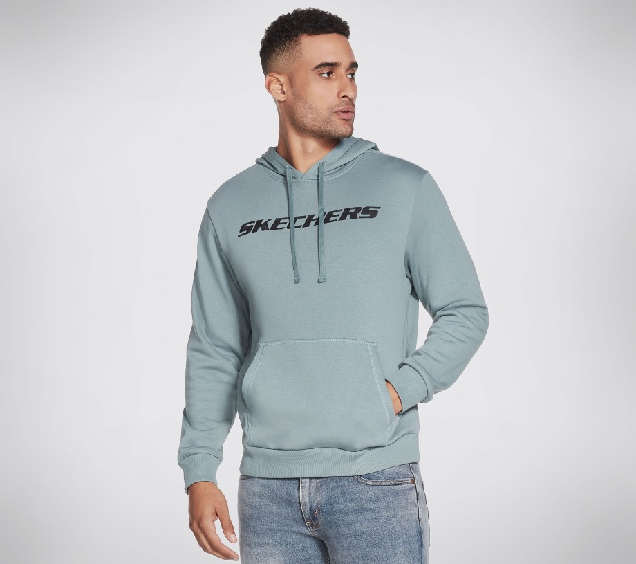 Apparel Heritage Pullover Hoodie Teal Blue Skechers